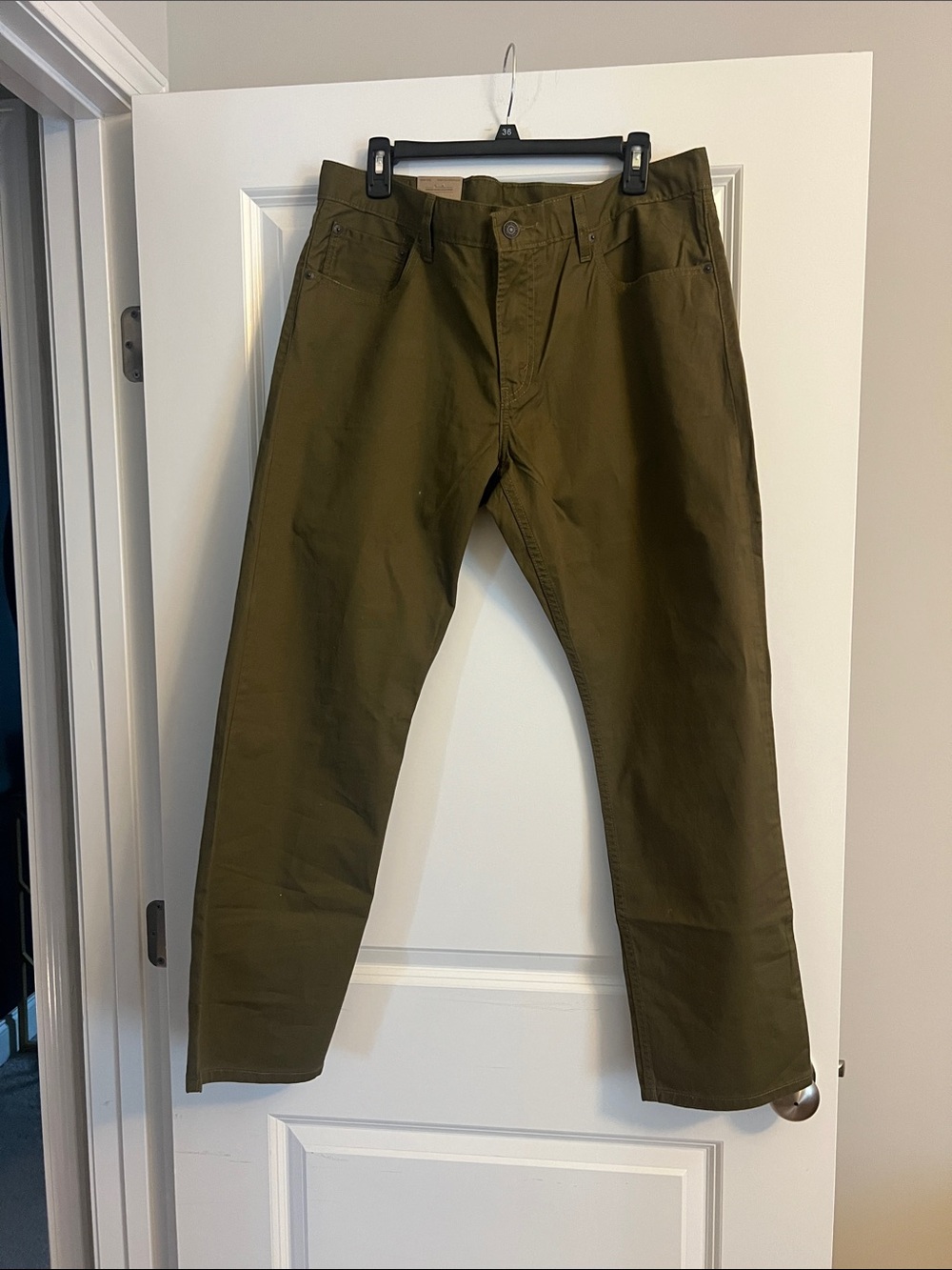 Levi's Olive Green Straight Leg Women's Pants